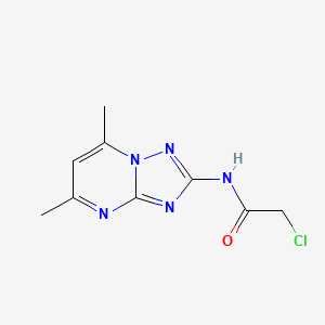 molecular formula C9H10ClN5O B7754251 2-chloro-N-(5,7-dimethyl-[1,2,4]triazolo[1,5-a]pyrimidin-2-yl)acetamide 