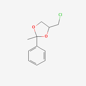 molecular formula C11H13ClO2 B7754265 4-(Chloromethyl)-2-methyl-2-phenyl-1,3-dioxolane CAS No. 66089-98-3