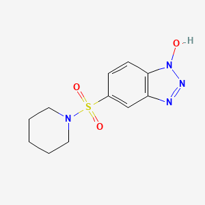 molecular formula C11H14N4O3S B7754273 5-(piperidine-1-sulfonyl)-1H-1,2,3-benzotriazol-1-ol CAS No. 879643-73-9