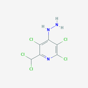 molecular formula C6H4Cl5N3 B7754280 [2,3,5-Trichloro-6-(dichloromethyl)pyridin-4-yl]hydrazine 