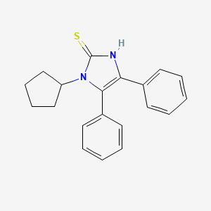 molecular formula C20H20N2S B7754287 3-cyclopentyl-4,5-diphenyl-1H-imidazole-2-thione 