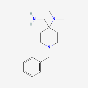 molecular formula C15H25N3 B7754288 4-(aminomethyl)-1-benzyl-N,N-dimethylpiperidin-4-amine 
