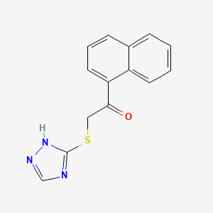 molecular formula C14H11N3OS B7754461 1-(naphthalen-1-yl)-2-(4H-1,2,4-triazol-3-ylsulfanyl)ethanone 