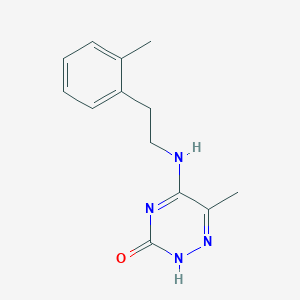 molecular formula C13H16N4O B7754495 6-methyl-5-[2-(2-methylphenyl)ethylamino]-2H-1,2,4-triazin-3-one 