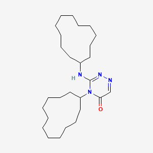 molecular formula C27H48N4O B7754506 4-Cyclododecyl-3-(cyclododecylamino)-1,2,4-triazin-5-one 
