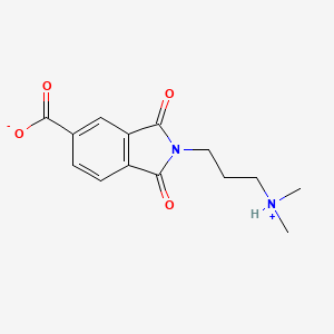 molecular formula C14H16N2O4 B7754528 2-[3-(Dimethylazaniumyl)propyl]-1,3-dioxoisoindole-5-carboxylate 