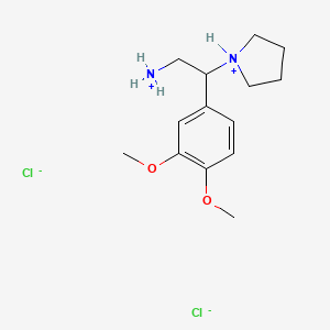 [2-(3,4-Dimethoxyphenyl)-2-pyrrolidin-1-ium-1-ylethyl]azanium;dichloride