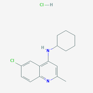 molecular formula C16H20Cl2N2 B7754534 6-chloro-N-cyclohexyl-2-methylquinolin-4-amine;hydrochloride 