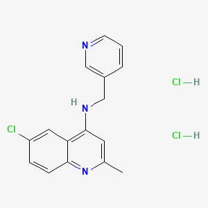 6-chloro-2-methyl-N-(pyridin-3-ylmethyl)quinolin-4-amine;dihydrochloride