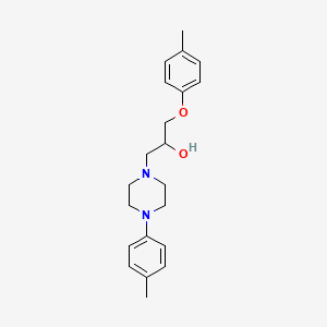 molecular formula C21H28N2O2 B7754628 1-p-Tolyloxy-3-(4-p-tolyl-piperazin-1-yl)-propan-2-ol 