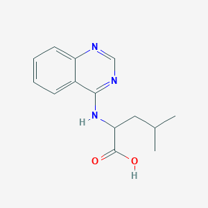 molecular formula C14H17N3O2 B7754649 N-quinazolin-4-ylleucine 