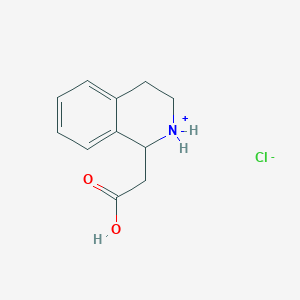molecular formula C11H14ClNO2 B7754657 2-(1,2,3,4-Tetrahydroisoquinolin-2-ium-1-yl)acetic acid;chloride 
