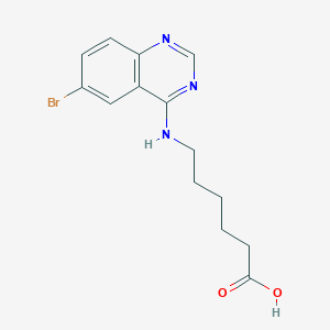 molecular formula C14H16BrN3O2 B7754690 6-[(6-Bromoquinazolin-4-yl)amino]hexanoic acid 