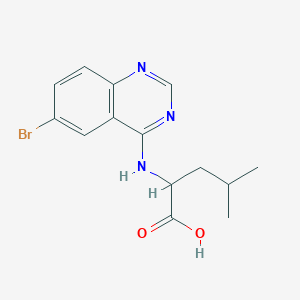 molecular formula C14H16BrN3O2 B7754697 2-[(6-Bromoquinazolin-4-yl)amino]-4-methylpentanoic acid 