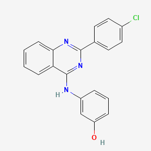molecular formula C20H14ClN3O B7754716 3-{[2-(4-Chlorophenyl)quinazolin-4-yl]amino}phenol 