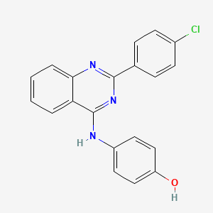 molecular formula C20H14ClN3O B7754722 4-{[2-(4-Chlorophenyl)quinazolin-4-yl]amino}phenol 