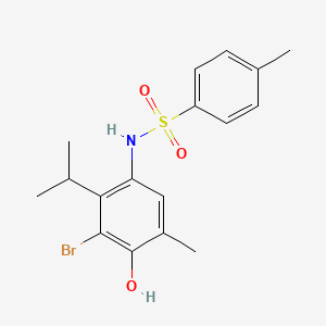 molecular formula C17H20BrNO3S B7754800 N-(3-bromo-4-hydroxy-5-methyl-2-propan-2-ylphenyl)-4-methylbenzenesulfonamide 