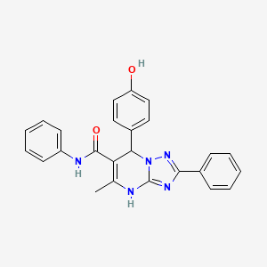 molecular formula C25H21N5O2 B7754818 7-(4-hydroxyphenyl)-5-methyl-N,2-diphenyl-4,7-dihydro-[1,2,4]triazolo[1,5-a]pyrimidine-6-carboxamide 