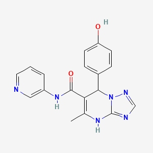 molecular formula C18H16N6O2 B7754824 7-(4-hydroxyphenyl)-5-methyl-N-pyridin-3-yl-4,7-dihydro-[1,2,4]triazolo[1,5-a]pyrimidine-6-carboxamide 