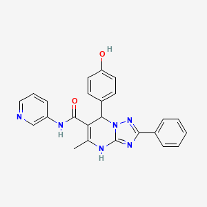 molecular formula C24H20N6O2 B7754829 7-(4-hydroxyphenyl)-5-methyl-2-phenyl-N-pyridin-3-yl-4,7-dihydro-[1,2,4]triazolo[1,5-a]pyrimidine-6-carboxamide 