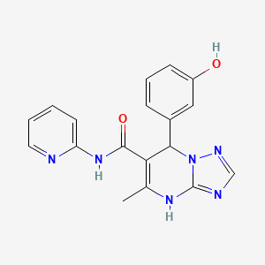 7-(3-hydroxyphenyl)-5-methyl-N-(pyridin-2-yl)-4,7-dihydro[1,2,4]triazolo[1,5-a]pyrimidine-6-carboxamide