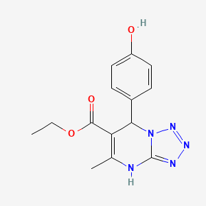 molecular formula C14H15N5O3 B7754838 Ethyl 7-(4-hydroxyphenyl)-5-methyl-4,7-dihydrotetrazolo[1,5-a]pyrimidine-6-carboxylate 