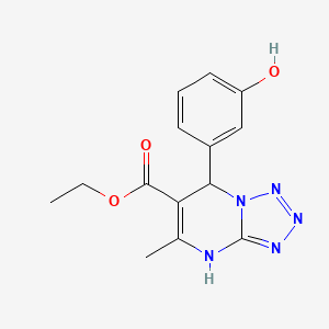 molecular formula C14H15N5O3 B7754843 Ethyl 7-(3-hydroxyphenyl)-5-methyl-4,7-dihydro[1,2,3,4]tetraazolo[1,5-a]pyrimidine-6-carboxylate 