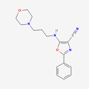 molecular formula C17H20N4O2 B7754853 5-{[3-(Morpholin-4-yl)propyl]amino}-2-phenyl-1,3-oxazole-4-carbonitrile 