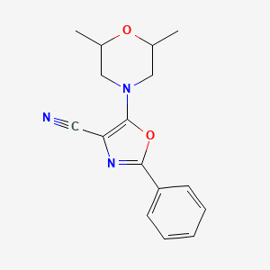 molecular formula C16H17N3O2 B7754858 5-(2,6-Dimethylmorpholin-4-yl)-2-phenyl-1,3-oxazole-4-carbonitrile 