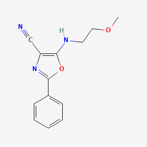 5-[(2-Methoxyethyl)amino]-2-phenyl-1,3-oxazole-4-carbonitrile