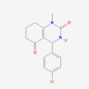 molecular formula C15H15BrN2O2 B7754868 4-(4-bromophenyl)-1-methyl-4,6,7,8-tetrahydroquinazoline-2,5(1H,3H)-dione 