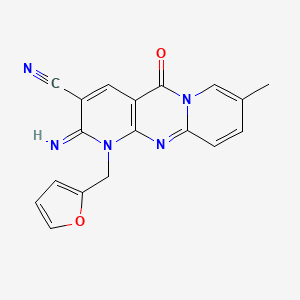1-(furan-2-ylmethyl)-2-imino-8-methyl-5-oxo-1,5-dihydro-2H-dipyrido[1,2-a:2',3'-d]pyrimidine-3-carbonitrile
