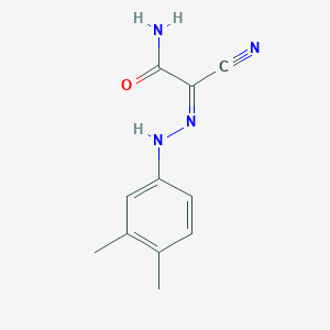 molecular formula C11H12N4O B7755006 (2Z)-2-cyano-2-[2-(3,4-dimethylphenyl)hydrazinylidene]ethanamide 
