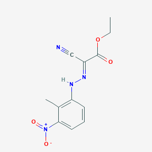 molecular formula C12H12N4O4 B7755014 ethyl (2E)-cyano[2-(2-methyl-3-nitrophenyl)hydrazinylidene]ethanoate 