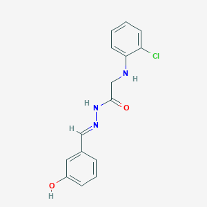 molecular formula C15H14ClN3O2 B7755049 2-[(2-chlorophenyl)amino]-N'-(3-hydroxybenzylidene)acetohydrazide 