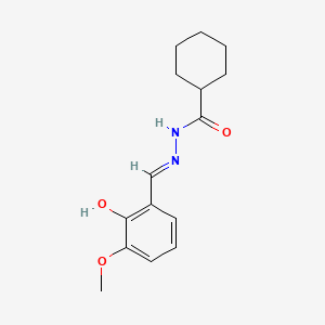 molecular formula C15H20N2O3 B7755053 N'-[(E)-(2-hydroxy-3-methoxyphenyl)methylidene]cyclohexanecarbohydrazide CAS No. 443970-13-6
