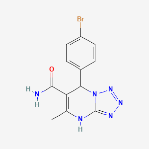 molecular formula C12H11BrN6O B7755078 7-(4-Bromophenyl)-5-methyl-4,7-dihydrotetrazolo[1,5-a]pyrimidine-6-carboxamide 