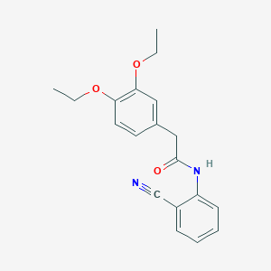 molecular formula C19H20N2O3 B7755083 N-(2-cyanophenyl)-2-(3,4-diethoxyphenyl)acetamide 