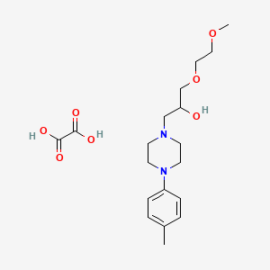 molecular formula C19H30N2O7 B7755089 1-(2-Methoxy-ethoxy)-3-(4-p-tolyl-piperazin-1-yl)-propan-2-ol 