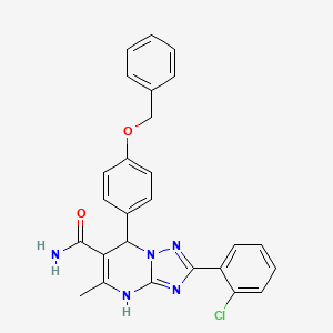 molecular formula C26H22ClN5O2 B7755125 7-[4-(Benzyloxy)phenyl]-2-(2-chlorophenyl)-5-methyl-4,7-dihydro[1,2,4]triazolo[1,5-a]pyrimidine-6-carboxamide 