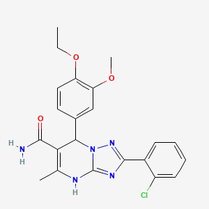 2-(2-Chlorophenyl)-7-(4-ethoxy-3-methoxyphenyl)-5-methyl-4,7-dihydro[1,2,4]triazolo[1,5-a]pyrimidine-6-carboxamide