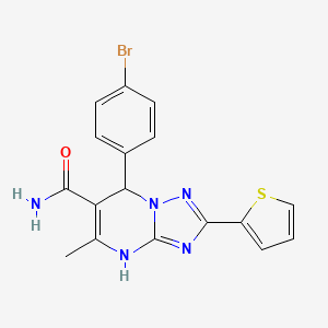 molecular formula C17H14BrN5OS B7755160 7-(4-Bromophenyl)-5-methyl-2-thien-2-yl-4,7-dihydro[1,2,4]triazolo[1,5-a]pyrimidine-6-carboxamide 