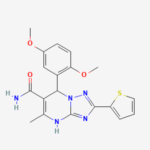 molecular formula C19H19N5O3S B7755181 7-(2,5-Dimethoxyphenyl)-5-methyl-2-thiophen-2-yl-4,7-dihydro-[1,2,4]triazolo[1,5-a]pyrimidine-6-carboxamide 