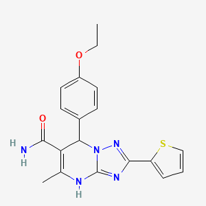 molecular formula C19H19N5O2S B7755187 7-(4-Ethoxyphenyl)-5-methyl-2-thiophen-2-yl-4,7-dihydro-[1,2,4]triazolo[1,5-a]pyrimidine-6-carboxamide 