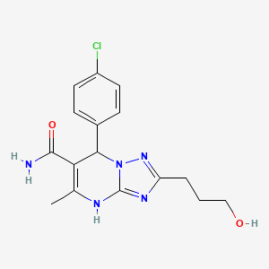 7-(4-Chlorophenyl)-2-(3-hydroxypropyl)-5-methyl-4,7-dihydro[1,2,4]triazolo[1,5-a]pyrimidine-6-carboxamide