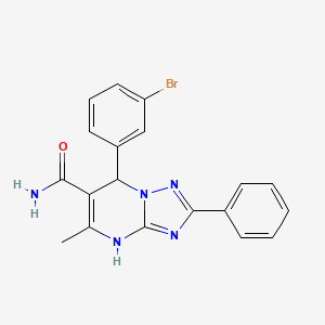molecular formula C19H16BrN5O B7755316 7-(3-Bromophenyl)-5-methyl-2-phenyl-4,7-dihydro[1,2,4]triazolo[1,5-a]pyrimidine-6-carboxamide 