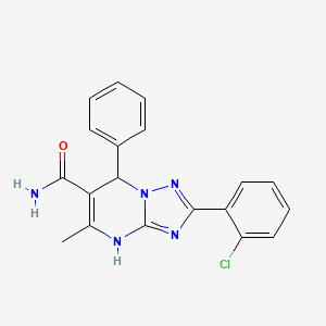 molecular formula C19H16ClN5O B7755363 2-(2-Chlorophenyl)-5-methyl-7-phenyl-4,7-dihydro[1,2,4]triazolo[1,5-a]pyrimidine-6-carboxamide 
