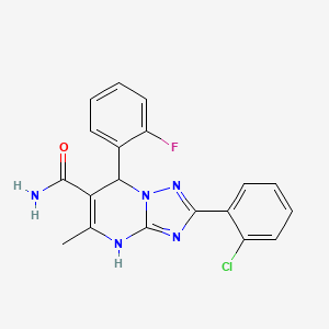 molecular formula C19H15ClFN5O B7755378 2-(2-Chlorophenyl)-7-(2-fluorophenyl)-5-methyl-4,7-dihydro[1,2,4]triazolo[1,5-a]pyrimidine-6-carboxamide 