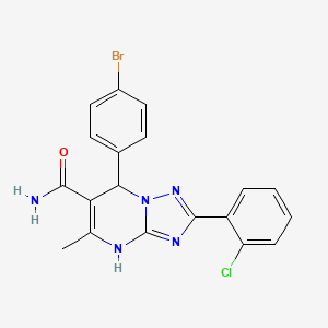 7-(4-Bromophenyl)-2-(2-chlorophenyl)-5-methyl-4,7-dihydro-[1,2,4]triazolo[1,5-a]pyrimidine-6-carboxamide