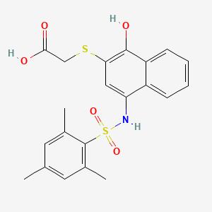 ({1-Hydroxy-4-[(mesitylsulfonyl)amino]-2-naphthyl}thio)acetic acid